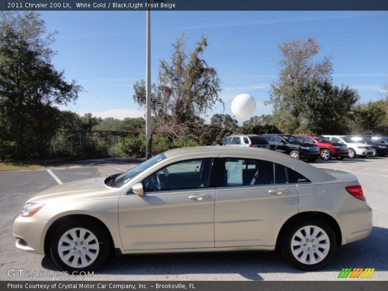 White Gold / Black/Light Frost Beige 2011 Chrysler 200 LX