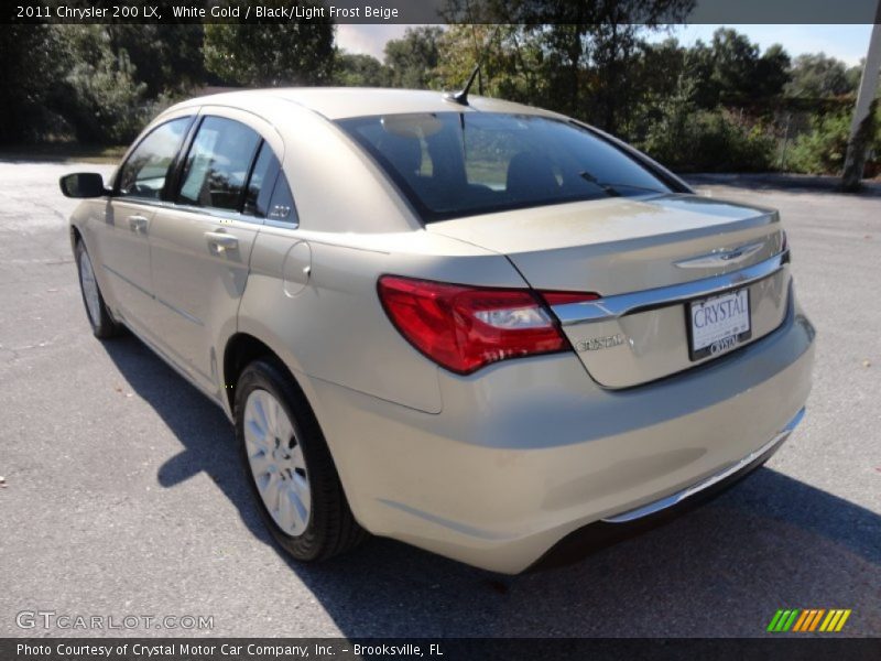 White Gold / Black/Light Frost Beige 2011 Chrysler 200 LX