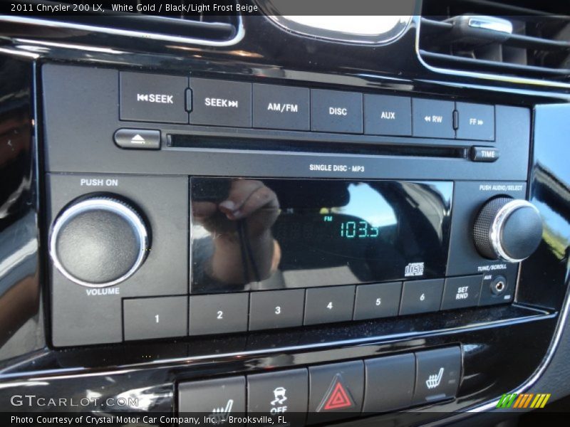 White Gold / Black/Light Frost Beige 2011 Chrysler 200 LX