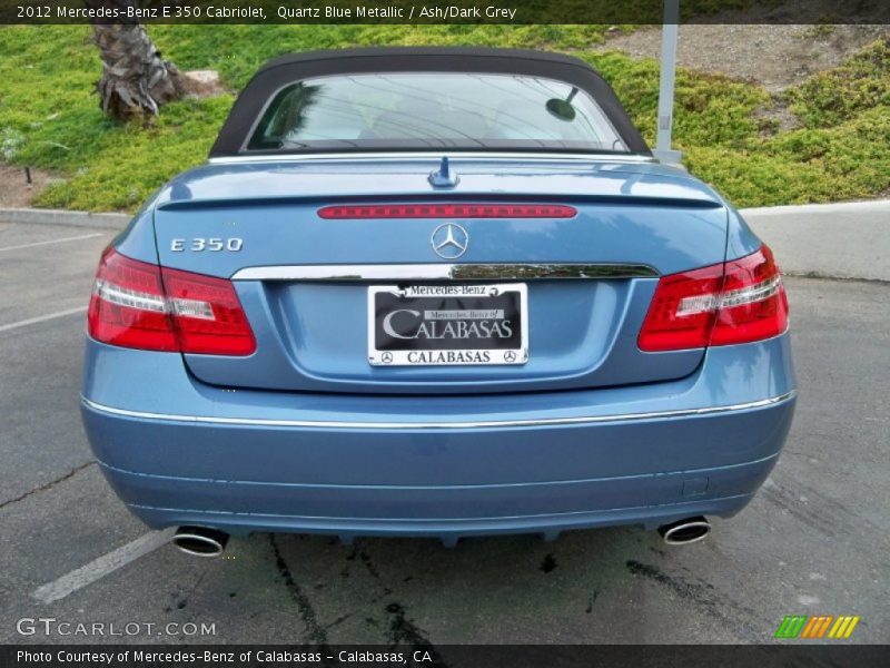 Quartz Blue Metallic / Ash/Dark Grey 2012 Mercedes-Benz E 350 Cabriolet