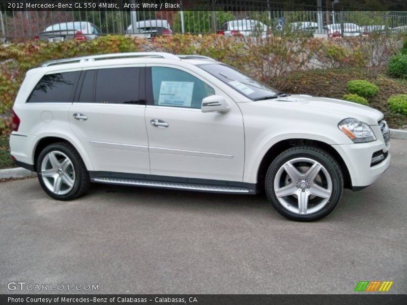 Arctic White / Black 2012 Mercedes-Benz GL 550 4Matic