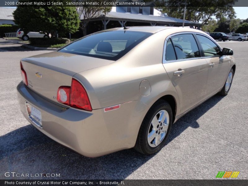 Sandstone Metallic / Cocoa/Cashmere Beige 2008 Chevrolet Malibu LS Sedan