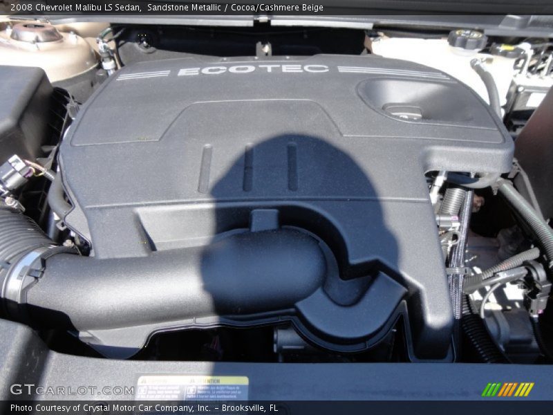 Sandstone Metallic / Cocoa/Cashmere Beige 2008 Chevrolet Malibu LS Sedan