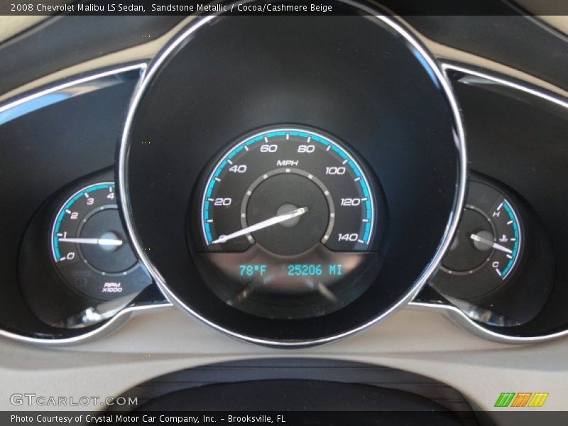 Sandstone Metallic / Cocoa/Cashmere Beige 2008 Chevrolet Malibu LS Sedan