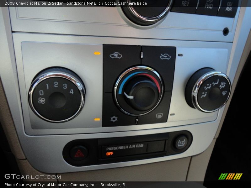 Sandstone Metallic / Cocoa/Cashmere Beige 2008 Chevrolet Malibu LS Sedan