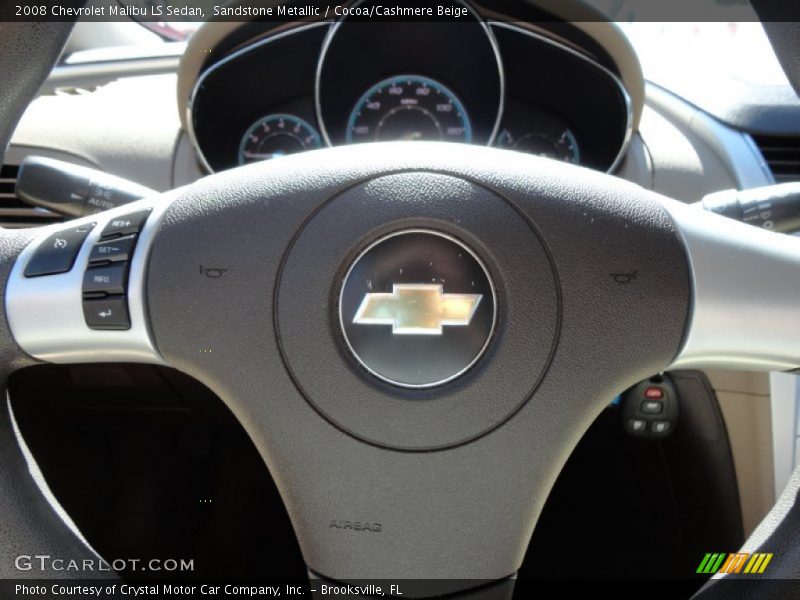 Sandstone Metallic / Cocoa/Cashmere Beige 2008 Chevrolet Malibu LS Sedan