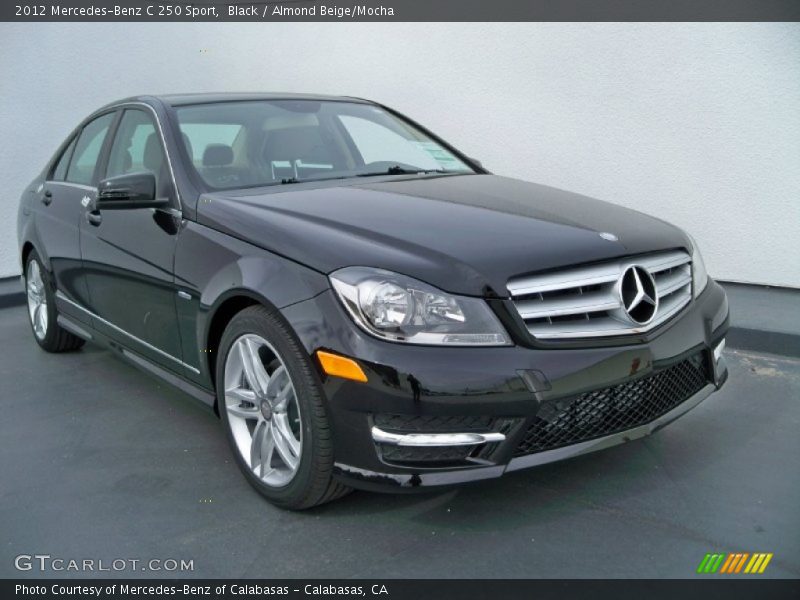 Black / Almond Beige/Mocha 2012 Mercedes-Benz C 250 Sport