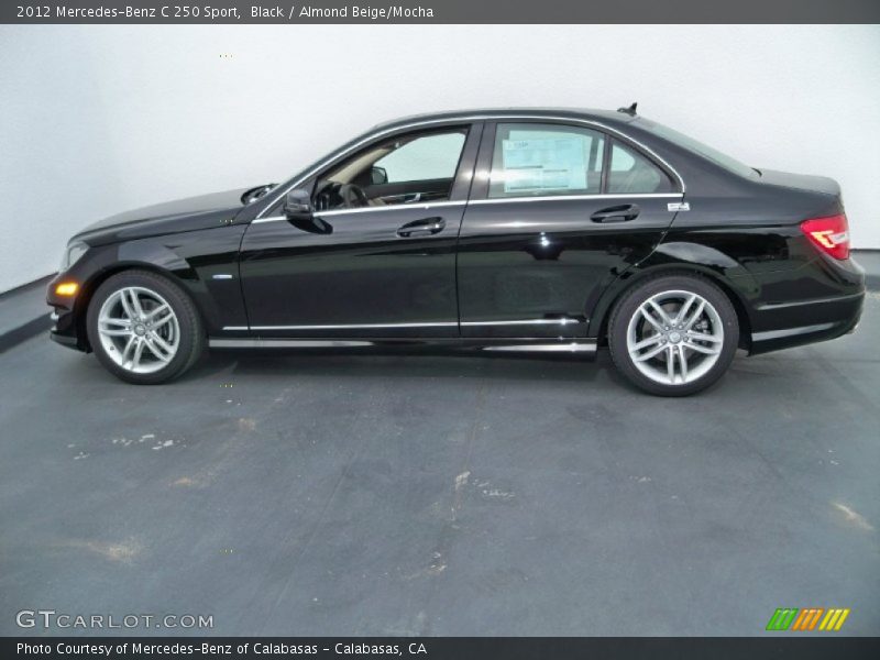 Black / Almond Beige/Mocha 2012 Mercedes-Benz C 250 Sport