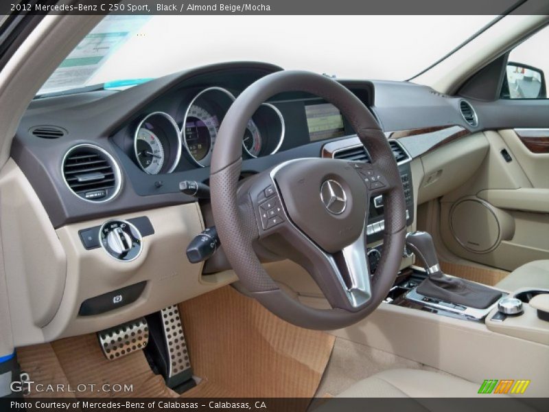 Black / Almond Beige/Mocha 2012 Mercedes-Benz C 250 Sport
