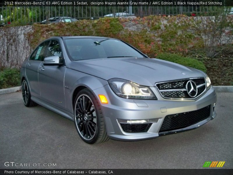Front 3/4 View of 2012 C 63 AMG Edition 1 Sedan