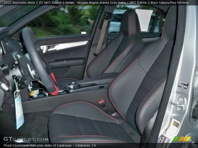 2012 C 63 AMG Edition 1 Sedan AMG Edition 1 Black Nappa/Red Stitching Interior