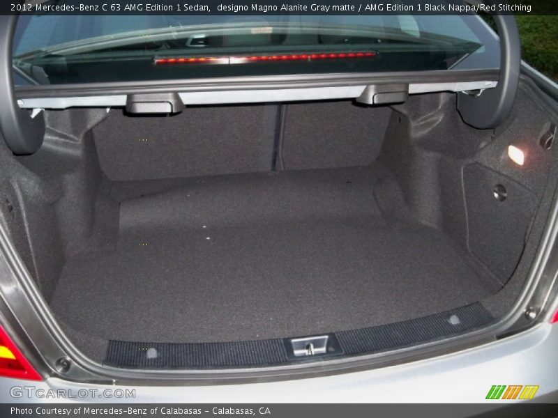 designo Magno Alanite Gray matte / AMG Edition 1 Black Nappa/Red Stitching 2012 Mercedes-Benz C 63 AMG Edition 1 Sedan