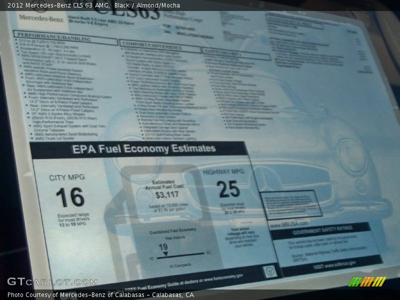 Black / Almond/Mocha 2012 Mercedes-Benz CLS 63 AMG