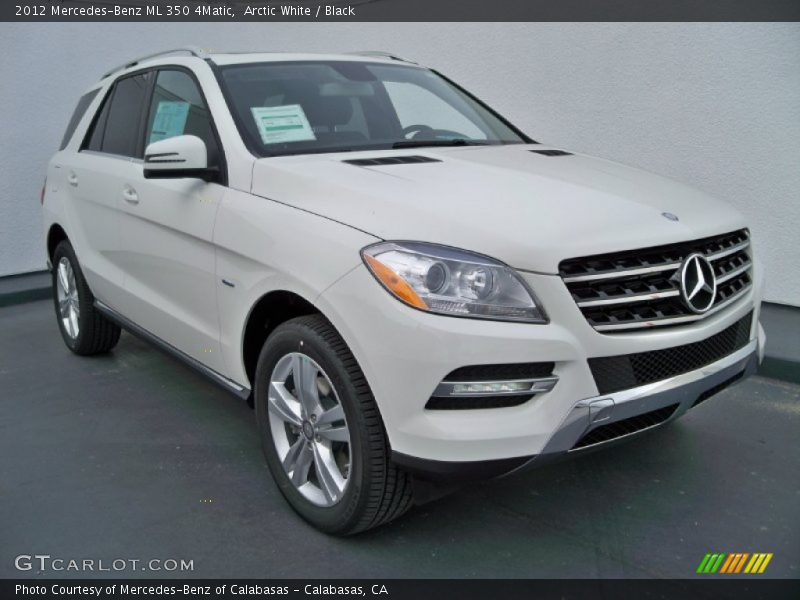 Arctic White / Black 2012 Mercedes-Benz ML 350 4Matic