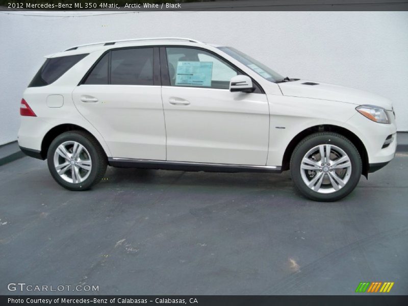 Arctic White / Black 2012 Mercedes-Benz ML 350 4Matic