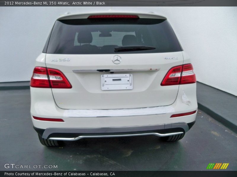 Arctic White / Black 2012 Mercedes-Benz ML 350 4Matic