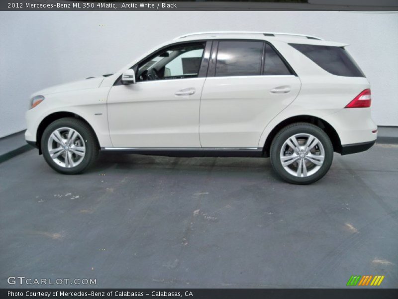 Arctic White / Black 2012 Mercedes-Benz ML 350 4Matic