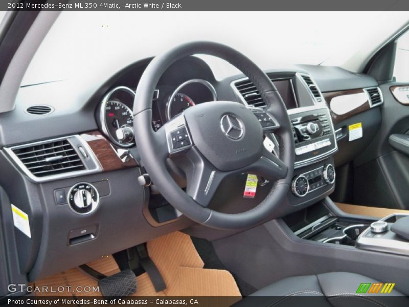 Arctic White / Black 2012 Mercedes-Benz ML 350 4Matic