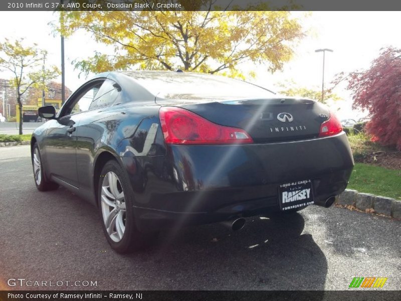 Obsidian Black / Graphite 2010 Infiniti G 37 x AWD Coupe