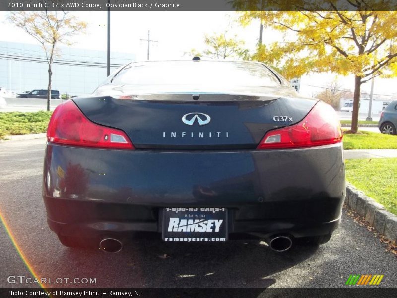 Obsidian Black / Graphite 2010 Infiniti G 37 x AWD Coupe