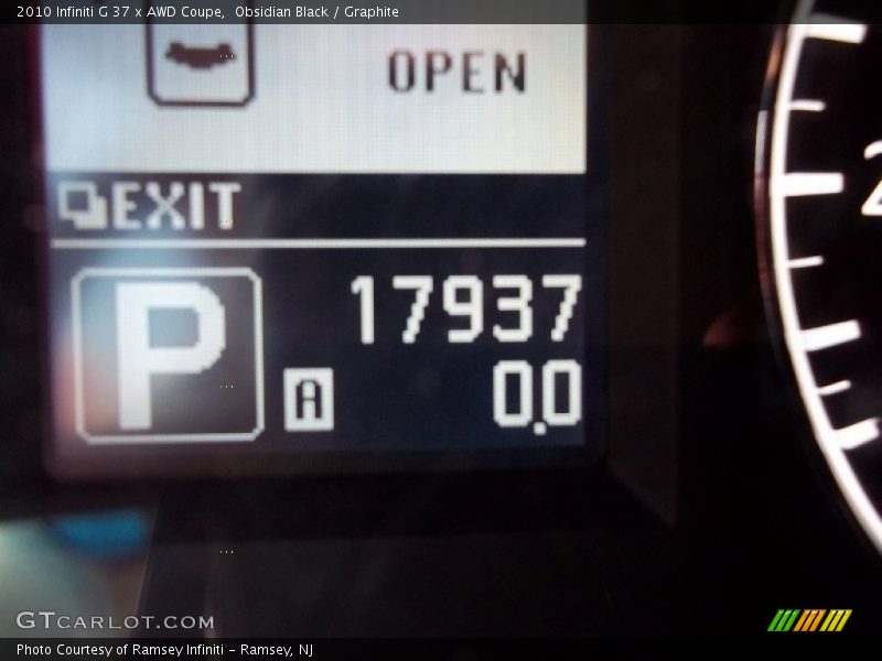 Obsidian Black / Graphite 2010 Infiniti G 37 x AWD Coupe
