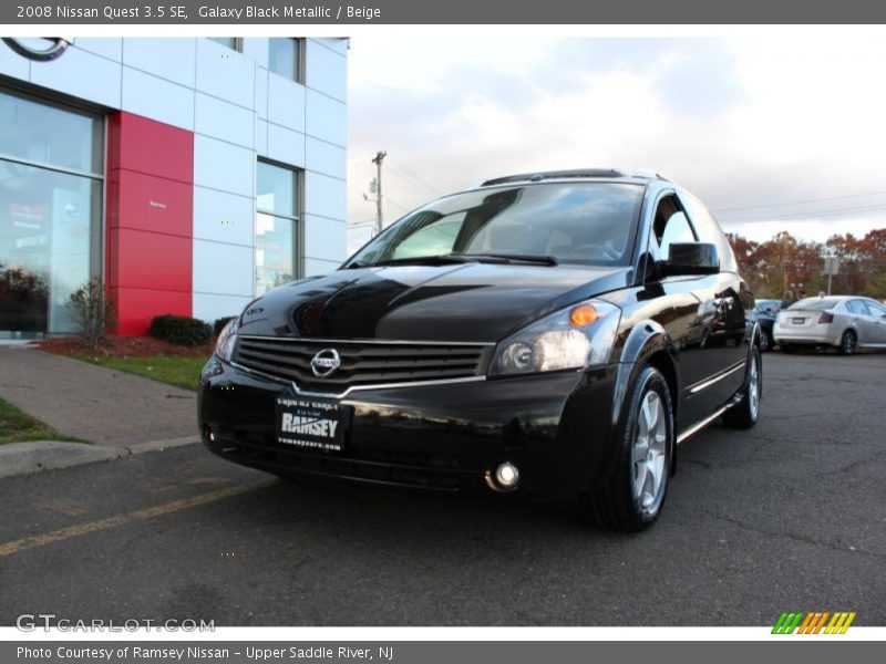 Galaxy Black Metallic / Beige 2008 Nissan Quest 3.5 SE