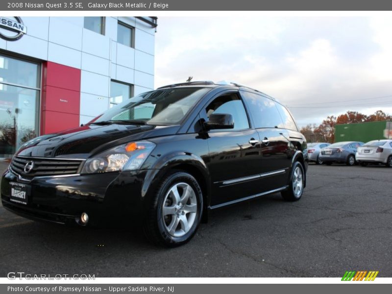 Galaxy Black Metallic / Beige 2008 Nissan Quest 3.5 SE