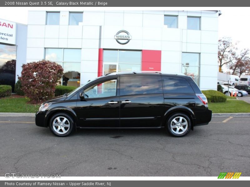 Galaxy Black Metallic / Beige 2008 Nissan Quest 3.5 SE