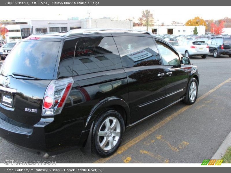 Galaxy Black Metallic / Beige 2008 Nissan Quest 3.5 SE