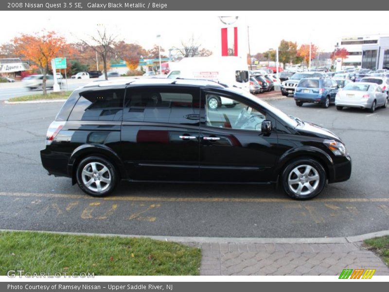 Galaxy Black Metallic / Beige 2008 Nissan Quest 3.5 SE