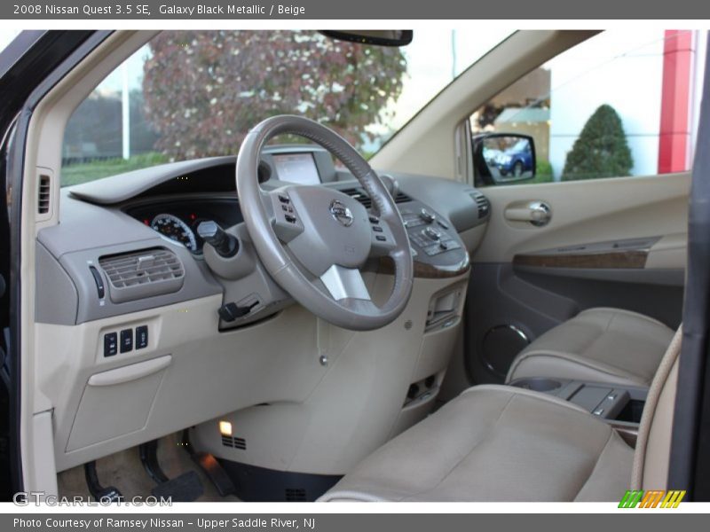 Galaxy Black Metallic / Beige 2008 Nissan Quest 3.5 SE
