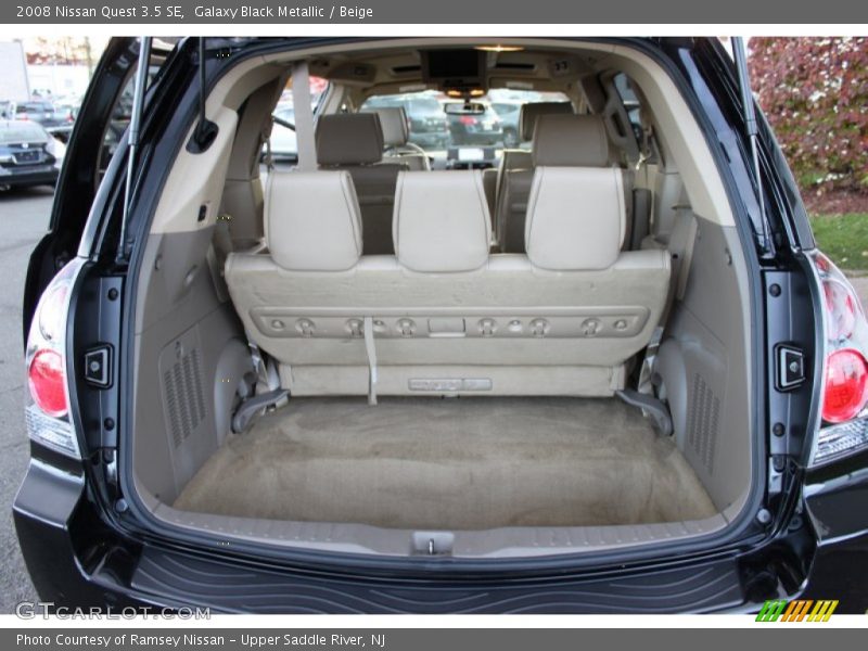 Galaxy Black Metallic / Beige 2008 Nissan Quest 3.5 SE
