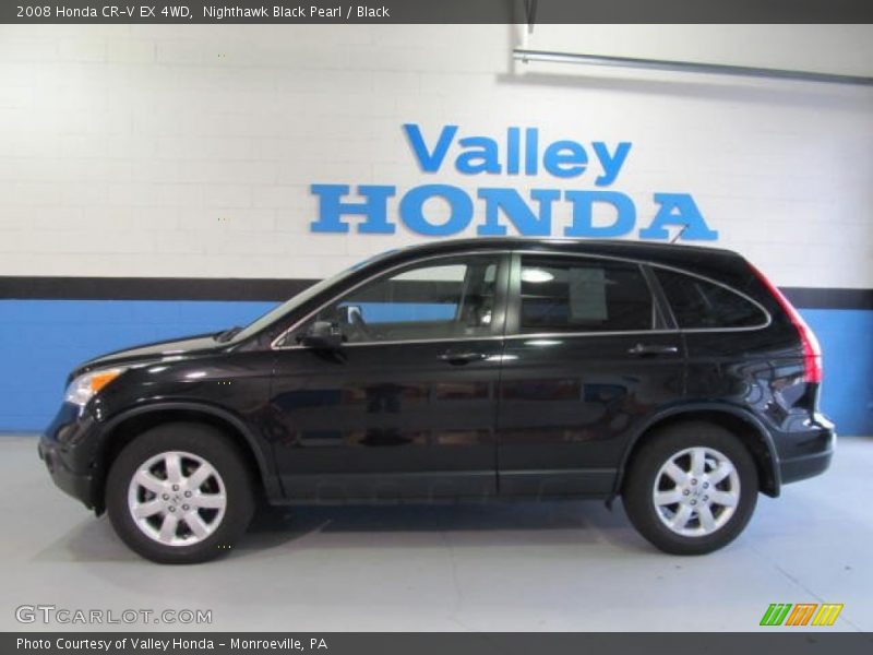 Nighthawk Black Pearl / Black 2008 Honda CR-V EX 4WD