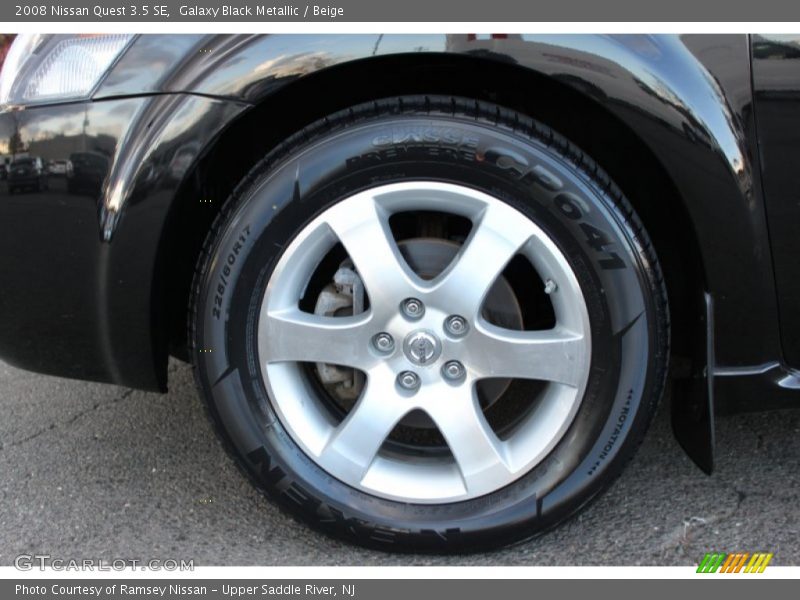 Galaxy Black Metallic / Beige 2008 Nissan Quest 3.5 SE