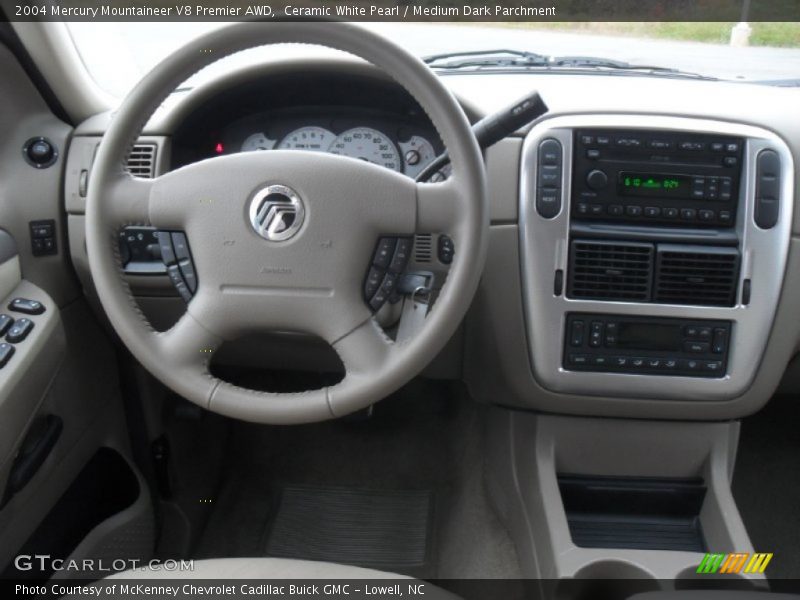 Ceramic White Pearl / Medium Dark Parchment 2004 Mercury Mountaineer V8 Premier AWD