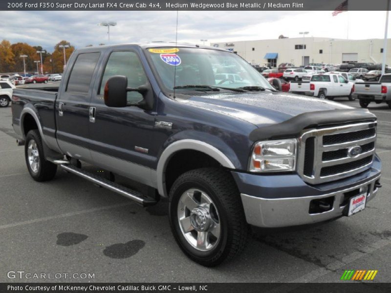 Medium Wedgewood Blue Metallic / Medium Flint 2006 Ford F350 Super Duty Lariat FX4 Crew Cab 4x4
