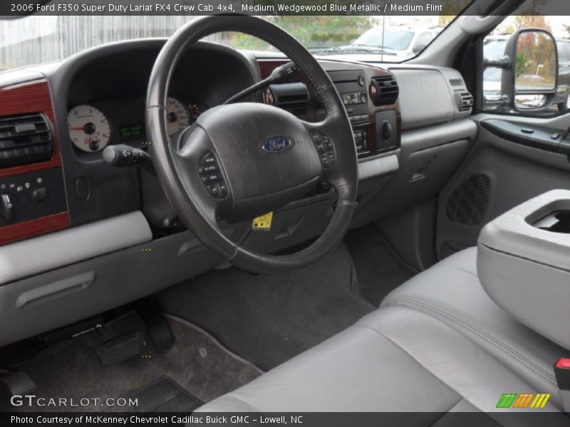 Medium Wedgewood Blue Metallic / Medium Flint 2006 Ford F350 Super Duty Lariat FX4 Crew Cab 4x4