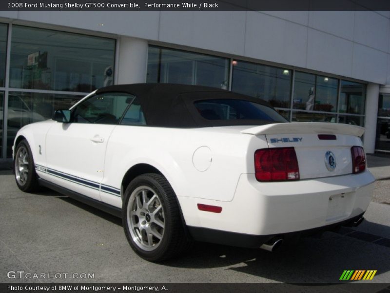 Performance White / Black 2008 Ford Mustang Shelby GT500 Convertible