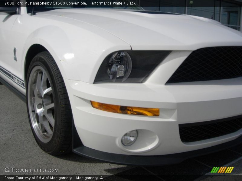 Performance White / Black 2008 Ford Mustang Shelby GT500 Convertible