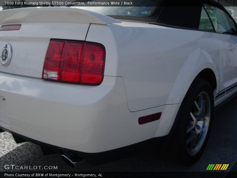 Performance White / Black 2008 Ford Mustang Shelby GT500 Convertible