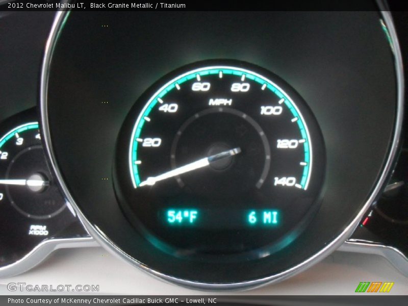 Black Granite Metallic / Titanium 2012 Chevrolet Malibu LT