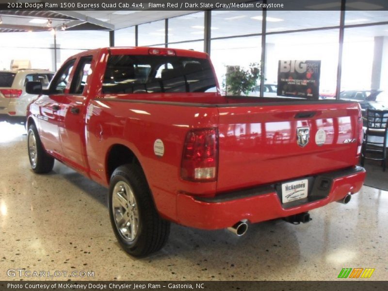 Flame Red / Dark Slate Gray/Medium Graystone 2012 Dodge Ram 1500 Express Quad Cab 4x4