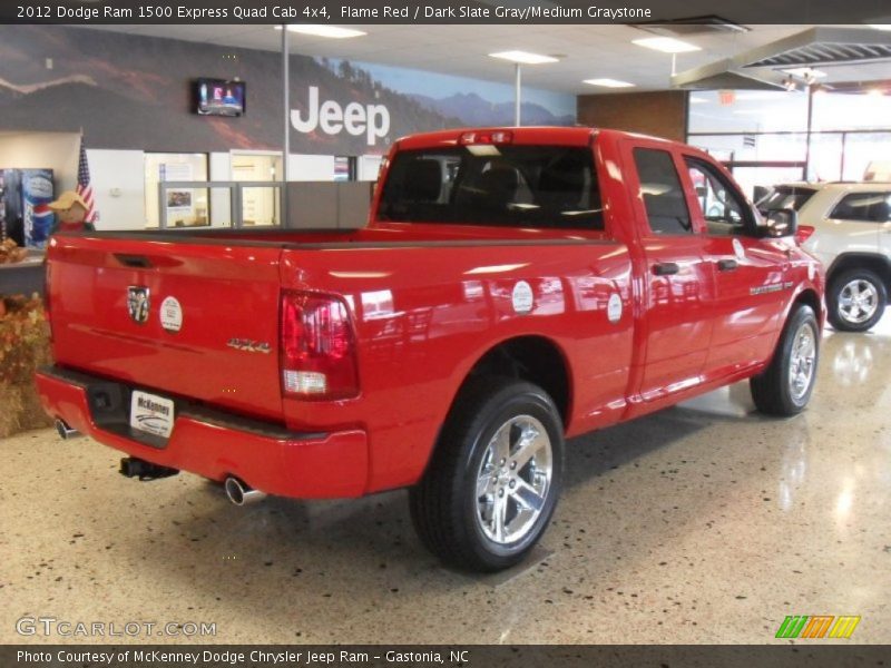 Flame Red / Dark Slate Gray/Medium Graystone 2012 Dodge Ram 1500 Express Quad Cab 4x4