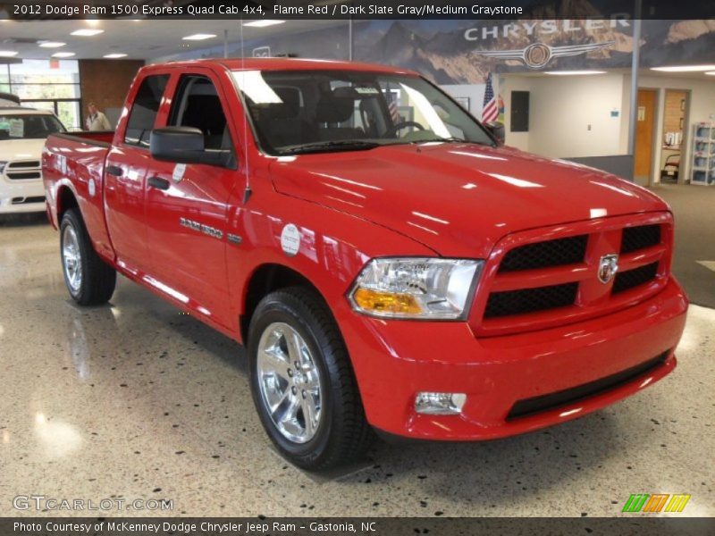 Flame Red / Dark Slate Gray/Medium Graystone 2012 Dodge Ram 1500 Express Quad Cab 4x4