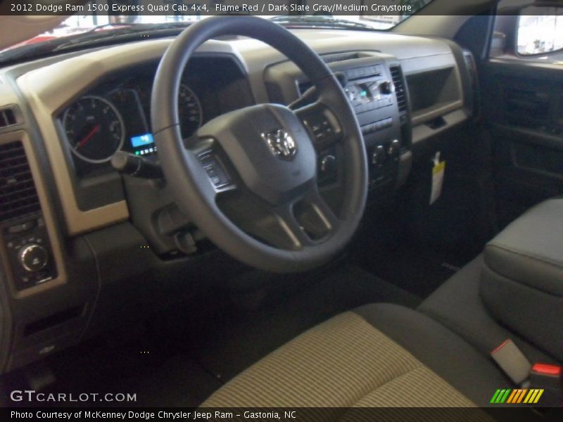 Flame Red / Dark Slate Gray/Medium Graystone 2012 Dodge Ram 1500 Express Quad Cab 4x4