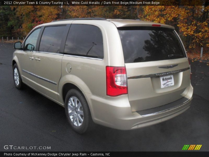 White Gold Metallic / Dark Frost Beige/Medium Frost Beige 2012 Chrysler Town & Country Touring - L