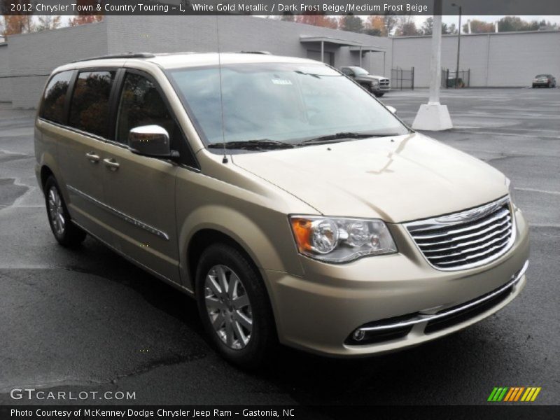 White Gold Metallic / Dark Frost Beige/Medium Frost Beige 2012 Chrysler Town & Country Touring - L