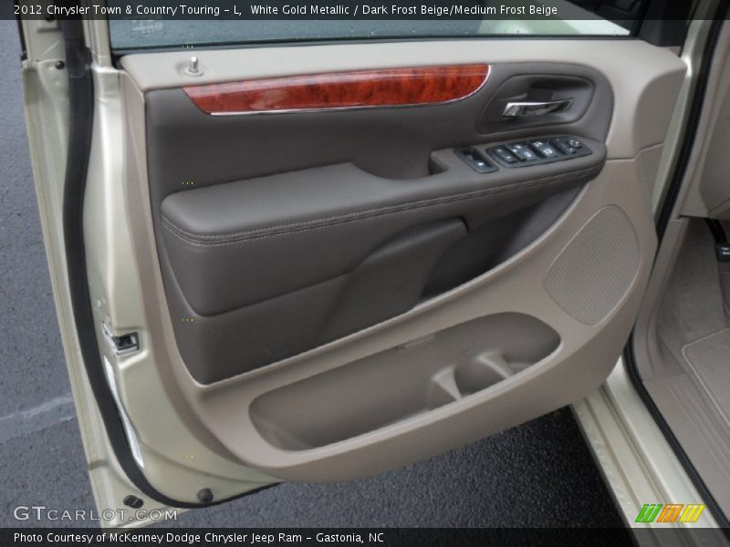 White Gold Metallic / Dark Frost Beige/Medium Frost Beige 2012 Chrysler Town & Country Touring - L