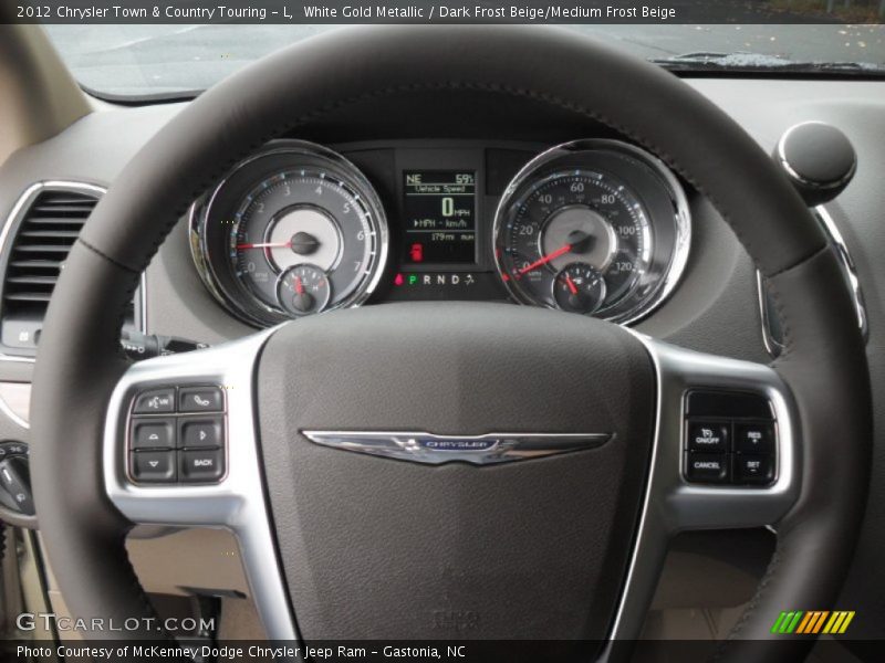 White Gold Metallic / Dark Frost Beige/Medium Frost Beige 2012 Chrysler Town & Country Touring - L