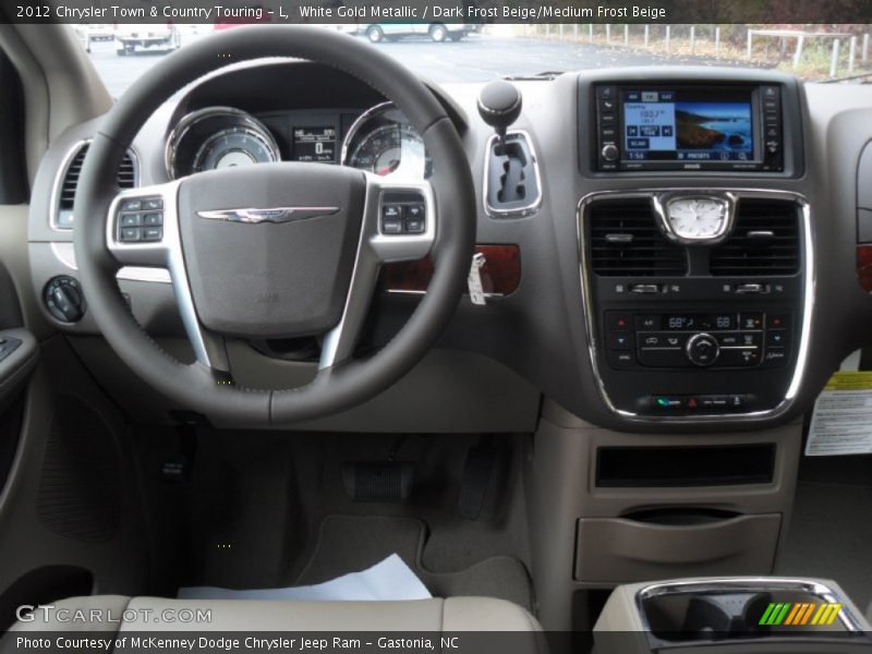 White Gold Metallic / Dark Frost Beige/Medium Frost Beige 2012 Chrysler Town & Country Touring - L
